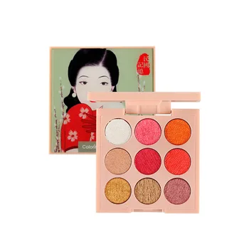 

9 Color Eyeshadow Republic Style Makeup Palette Eye Shadow Light Natural Colors Matte Glittter Shimmer Pallete of Eyeshadows