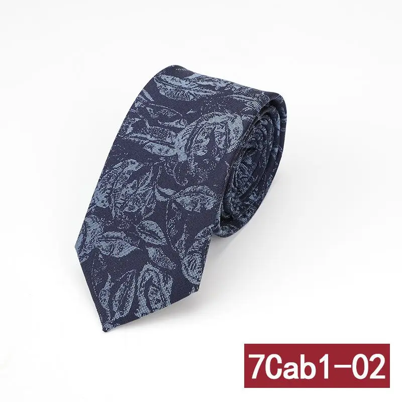 02 7 см Gravata Mens галстук роскошный мужской красный цветочный Пейсли галстук Hombre Классический Бизнес Повседневный галстук для свадьбы - Цвет: 02