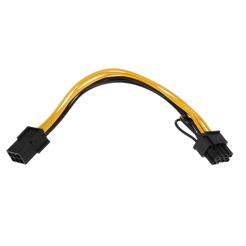 Мини 6 pin 6pin к 8 PCIe видеокарта удлинитель питания сплиттер кабель|Компьютерные
