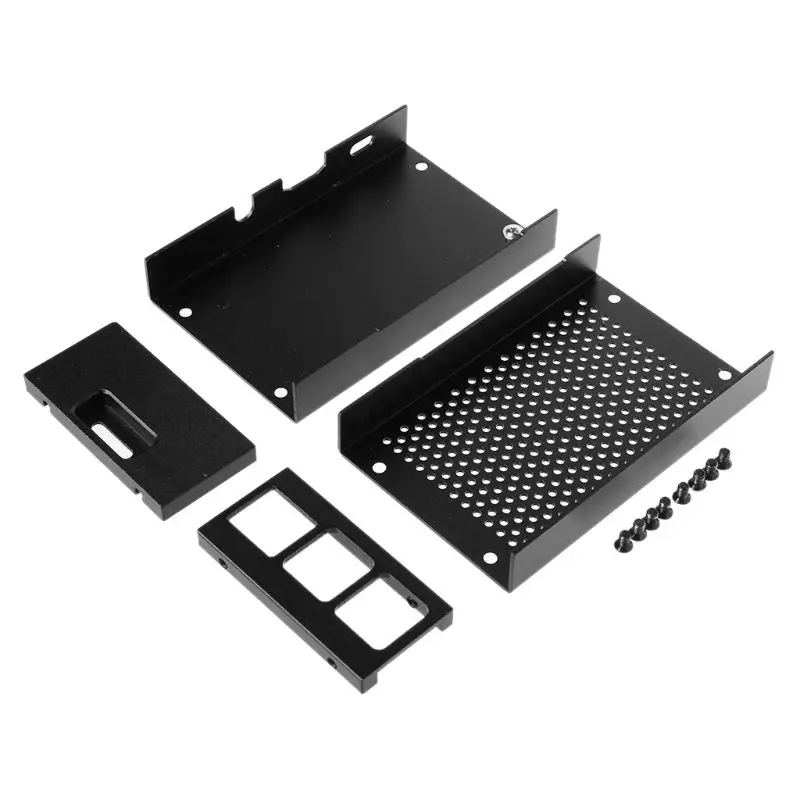 1Set Silver/Black Aluminum Alloy Case Metal Enclosure for Raspberry Pi 3 Model B