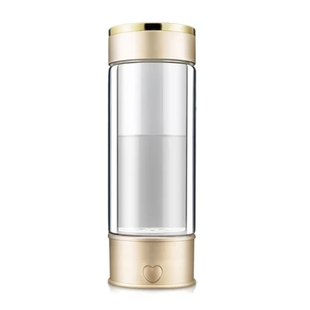 

Hydrogen Generator Cup Water Filter 450ML Alkaline Maker Hydrogen-Rich Water Portable Bottle Lonizer(US Plug)