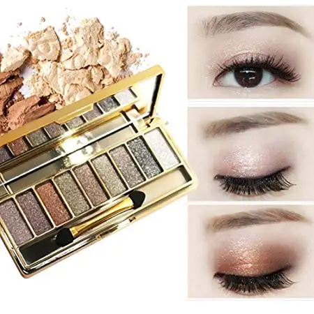 Professional Makeup Eyeshadow Palette 9 Colors Dazzling Colorful Eyeshadow Liquid Makeup Smoky Palette..
