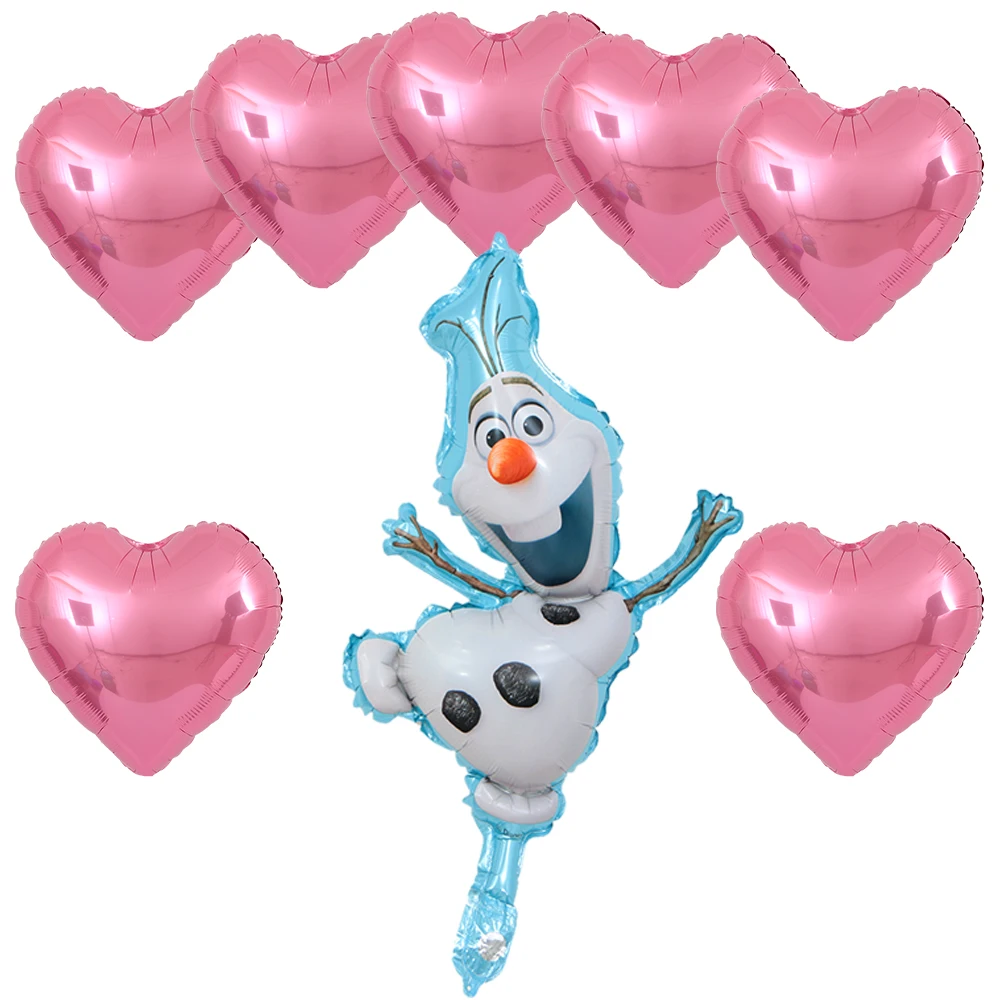 8 шт./лот, картонные воздушные шары из фольги Олафа, украшения для свадьбы, дня рождения, вечеринки, детские игрушки, надувные воздушные шары для детского душа - Цвет: set 11