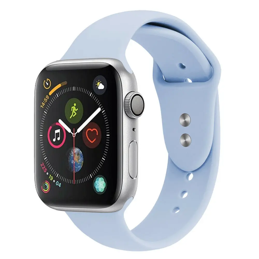 Сменный силиконовый спортивный ремешок 38 мм 44 мм для Apple Watch Series 1 2 3 4