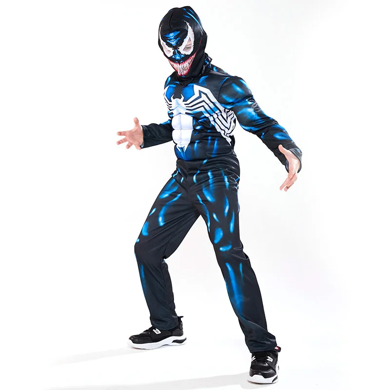 Marvel Comics Heros Venom Косплей Костюм мускул модель комбинезоны костюмы на Хэллоуин косплей для детей вечеринки пати шоу костюм аниме