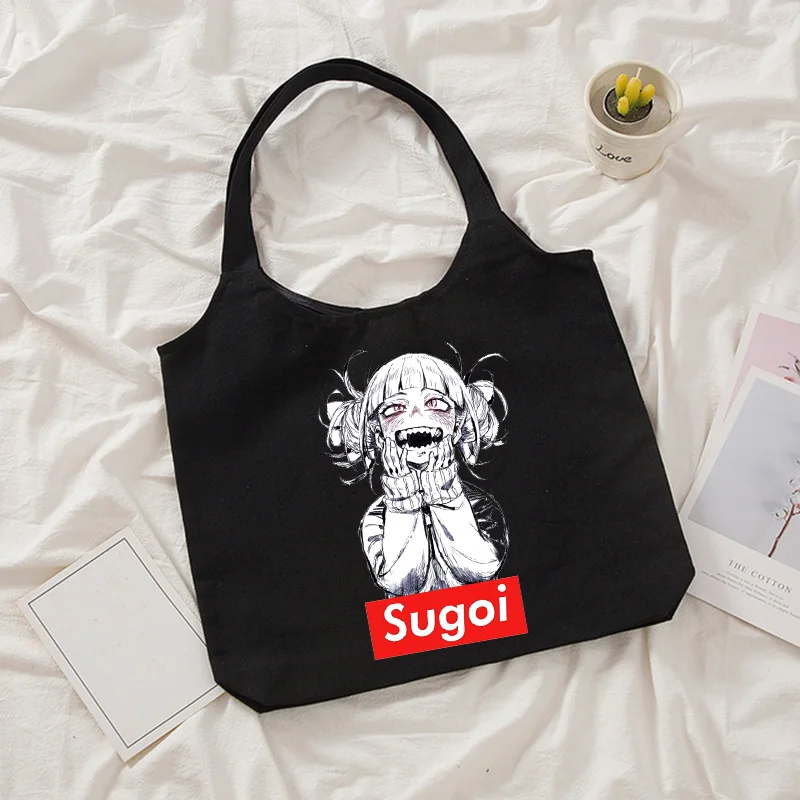 My Hero Academia shopping Bag bag manga Graphic Canvas Shoulder Bag Female Ulzzang Grunge Tote Shopper Bag anime bag Harajuku 