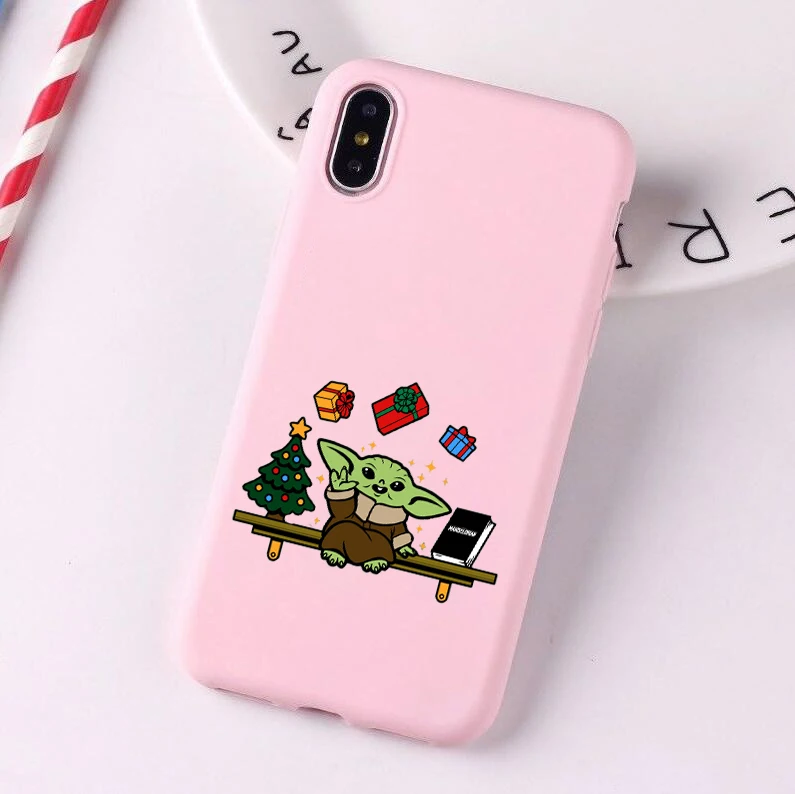 Baby yoda meme милый мягкий силиконовый цветной чехол для телефона для iPhone 6 6s 7 8 6plus 7plus 8plus XS XR XSMAX 11 Pro ProMax