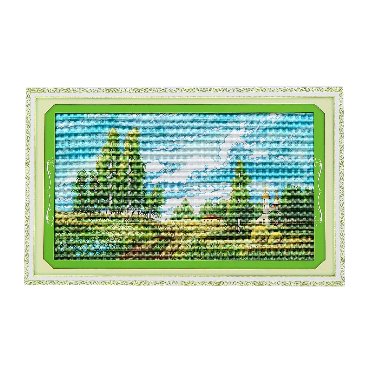 F326 61x38cm Штампованные Наборы для вышивания крестиком DIY Вышивка для домашнего декора красивые цветы/весеннее поле/олень/радужный Орел - Цвет: F326 61x38cm