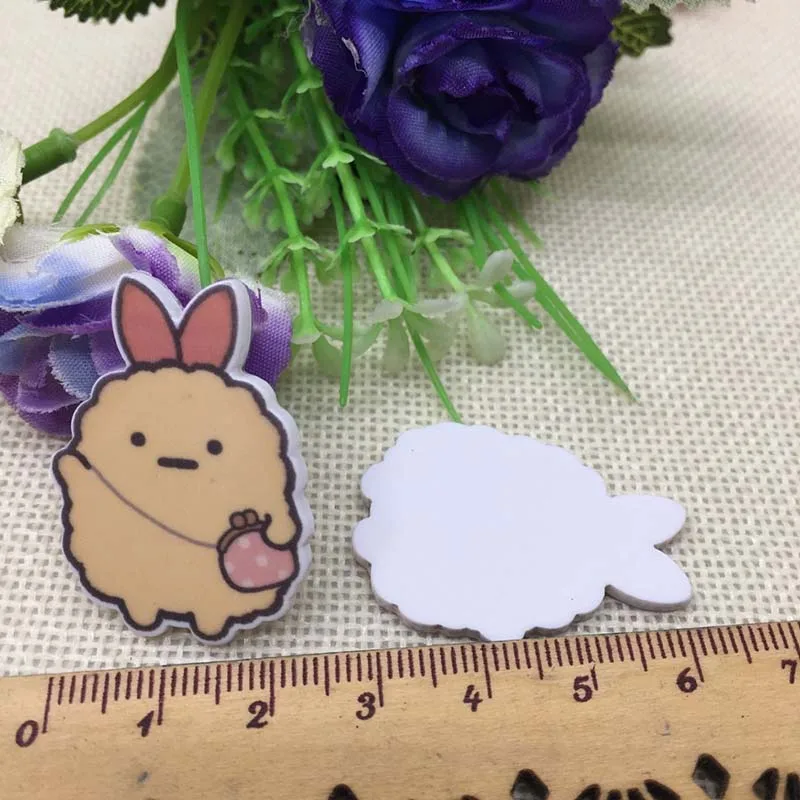 10 шт/лот японский мультфильм DIY милый девочка Праздничное оформление дома ремесла плоские пластмассовые резиновые аксессуары для волос ремесла - Цвет: Зеленый