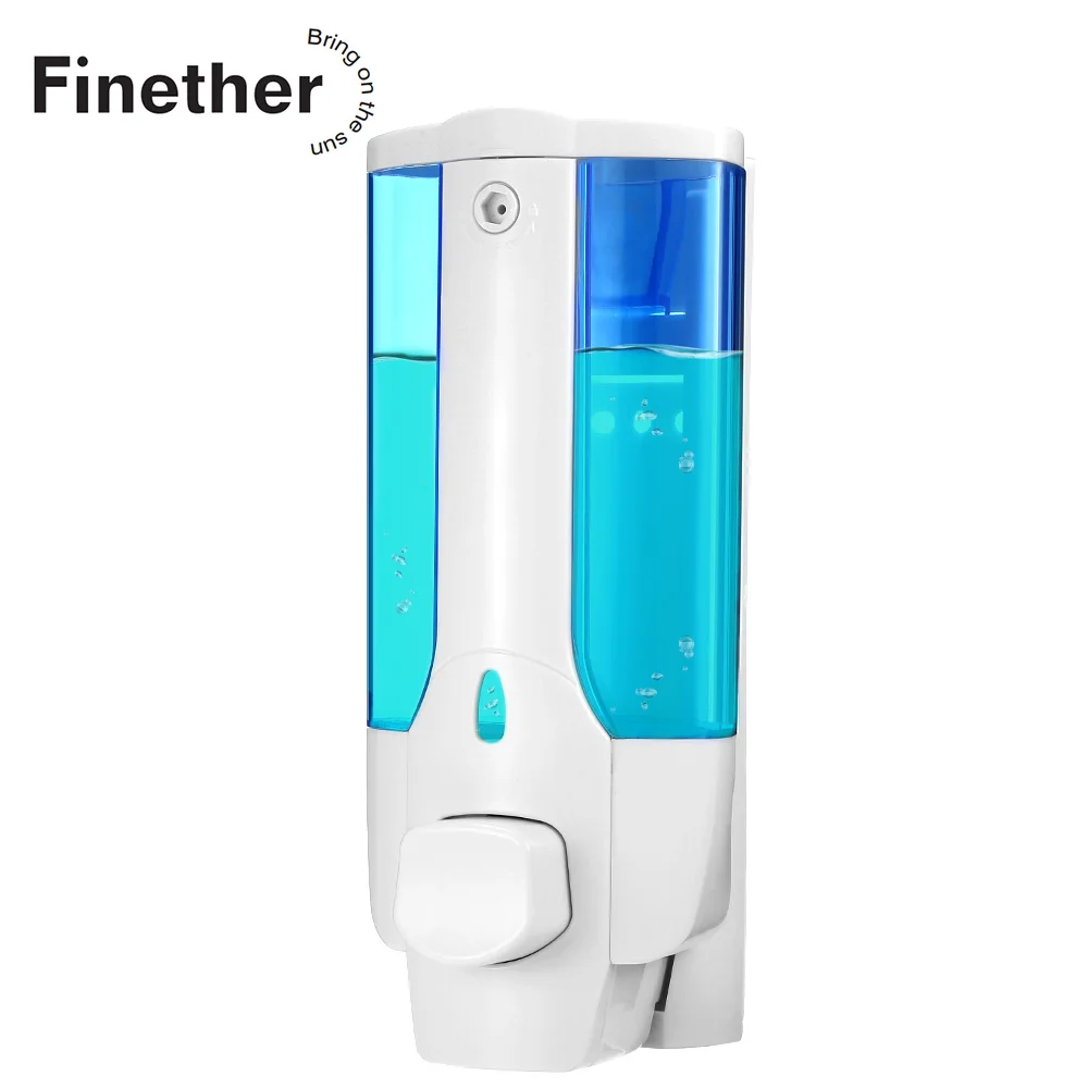 

Finether 350ml Soap Dispenser Wall Mount Liquid Soap Shampoo Dispenser with Lock for Bathroom Washroom