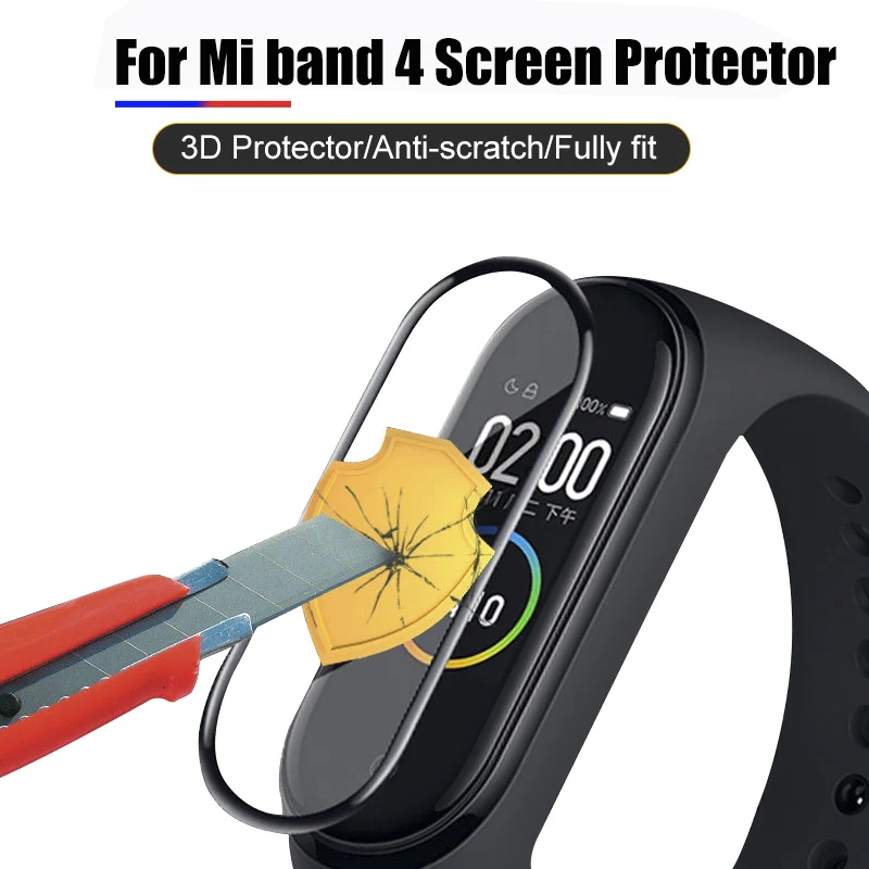 Защитная пленка для Xiaomi mi Band 4 Защитная мягкая пленка для mi Band 4 аксессуары для браслетов 2.5D полное покрытие