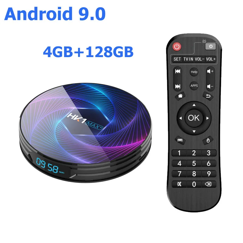 4G 128G TV BOX Smart tv box hk1max plus Android 9,0 2,4G/5G Wifi BT 4,0 4K Full HD приставка Netflix KD плеер PK hk1max H96 A95 - Цвет: 4G 128G TV BOX