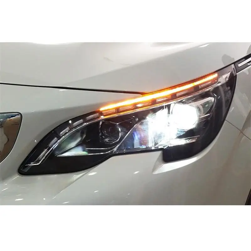 Автомобильные аксессуары, светодиодные лампы Drl для автомобилей, дневные ходовые фары, автомобильные фары в сборе 17 18 для peugeot 4008