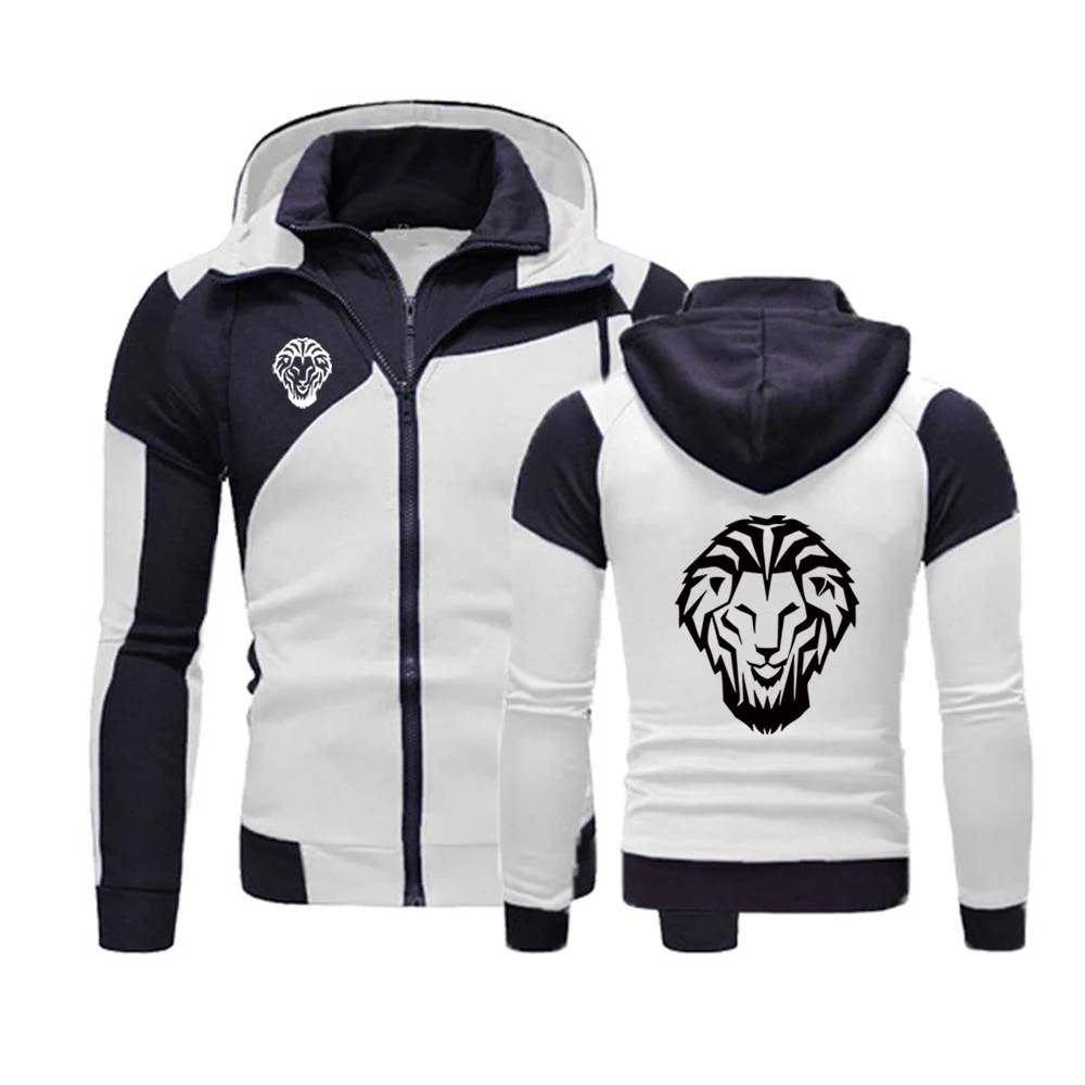 Cotton Zipper Fleece Hoodie Jacket for Men Spring