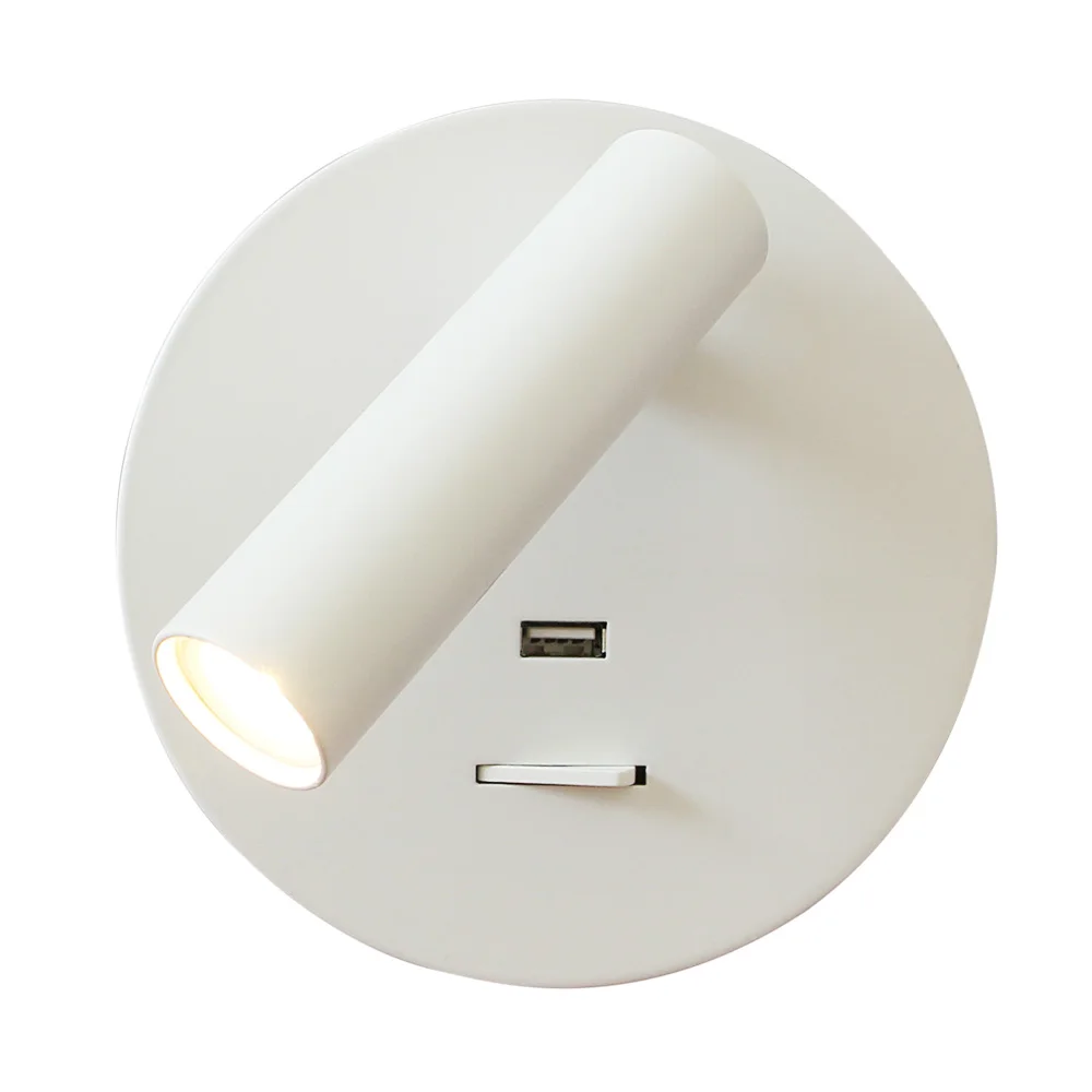 

zerouno usb charger wall lights black white 220v 3w usb modern led sconces lamp aluminum cree chip adjustable porch light