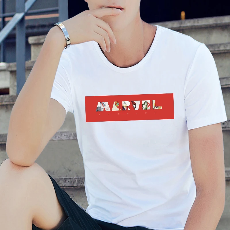 

LUS LOS Avengers Endgame T Shirt Marvelous Infinity War End Game Tshirt Novelty T-shirt Cotton White Men Tee