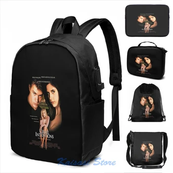 

Funny Graphic print Cruel intentions poster(2) USB Charge Backpack men School bags Women bag Travel laptop bag