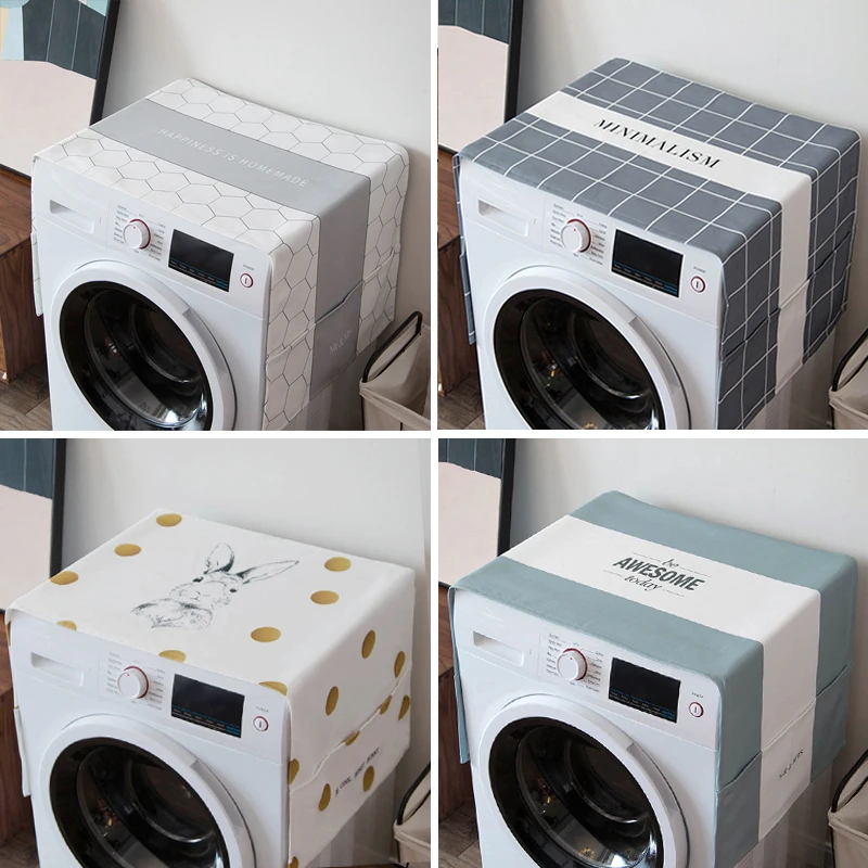 

Waterproof Washing Machine Coat With Storage Bag For Kitchen Washing Machine Accessories Refrigerator Dust Cover Dustproof