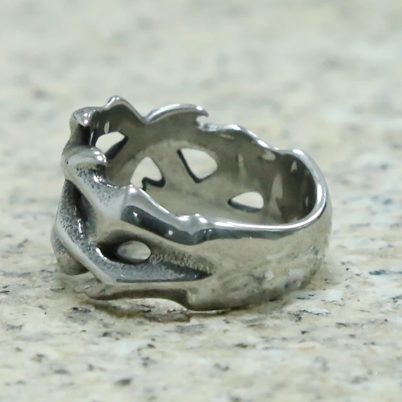 2025 Fashion Style New trend, silver hollow random men's and women's hip-hop punk style nail rings_voghion.com