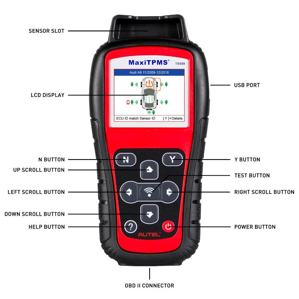 Autel MaxiTPMS TS501 TPMS Услуги OBD2 сканер автомобиля инструмент диагностики авто OBDII код
