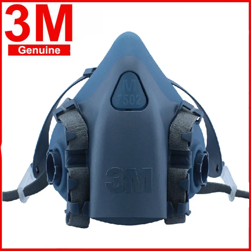 

3M 7502 Half Face Respirator Painting Spraying Gas Mask Chemcial Safety Work Gas Mask Proof Dust Facepiece Respirator Mask