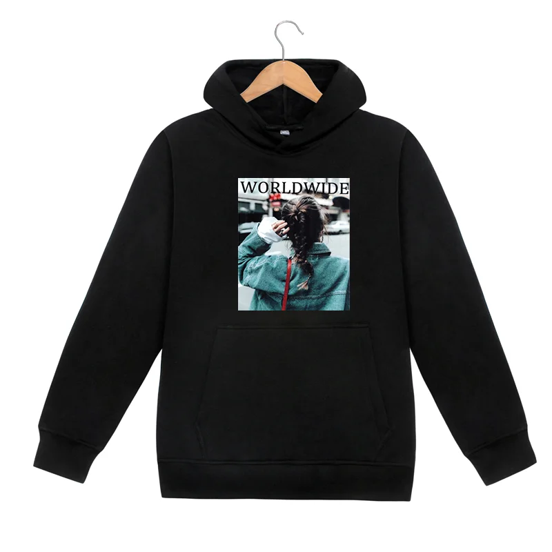 

Cartoon Print Thick Fleece Women Hoodies Hooded Sweatshirts Fashion Winter Warm Pocket Female Plus Size Pullover Tops Fashion