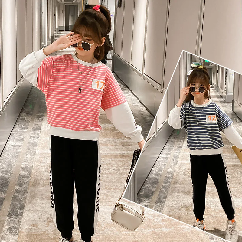 

Girls Spring Set Western Style 2020 New Style Children Spring And Autumn Big Boy Spring Clothing Casual Sports Network Red Two-P