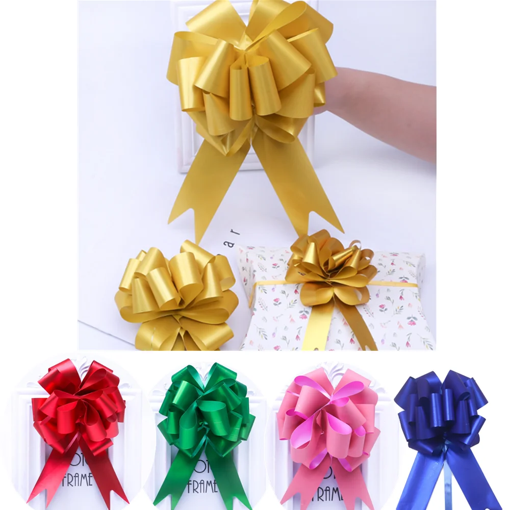 30/10Pc Bow Gift Ribbons Flower Wrappers For Wedding Events Birthday  Decoration Happy New Year Christmas Gifts Decoration