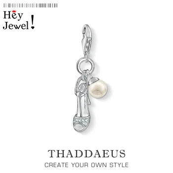 

High Heel & Pearl 925 Sterling Silver Charm Pendant For Women 925 Sterling Silver 2020 Spring New Fine Jewelry Gift fit Bracelet