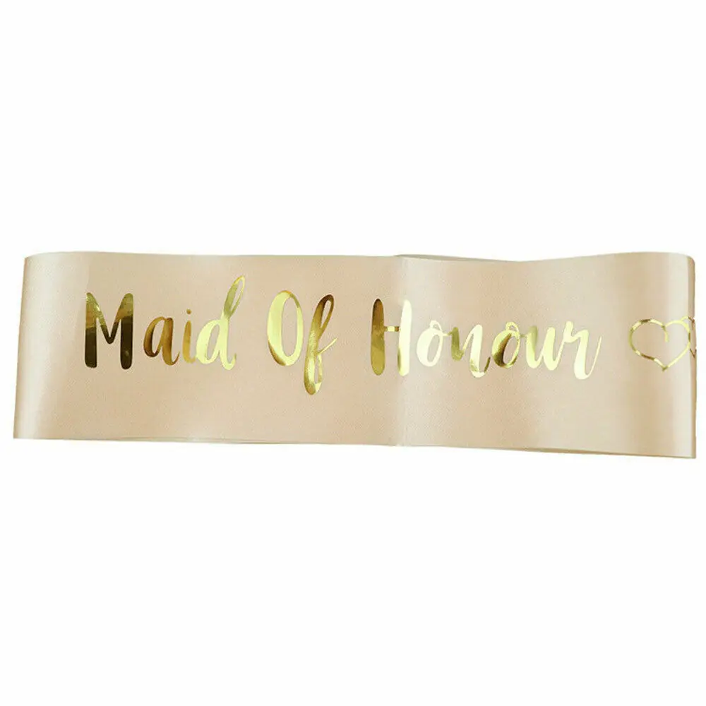 maid of honour Вечерние девичьи пояса из розового золота для невесты, лента для подружки невесты - Цвет: maid of honour