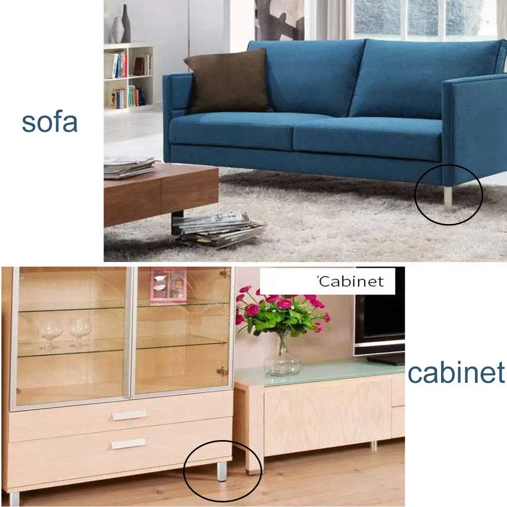 4 шт алюминиевый сплав Регулируемая мебель шкаф диван стол кровать ноги высота(50-300 мм) x38мм ширина с крепежными винтами