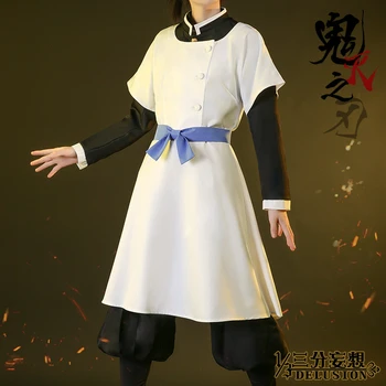 

Hot New Anime Demon Slayer: Kimetsu no Yaiba Cosplay Costume Kanzaki Aoi Cos Kimono Dress H