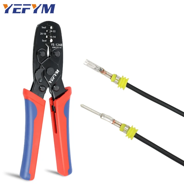 Pince à sertir étanche YE-124B 24-14AWG connecteur Automobile outil de  sertissage outils électriques multifonctions YEFYM - AliExpress