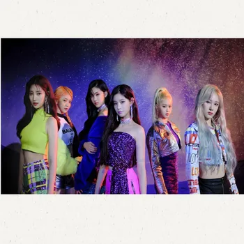 

Kpop girl Groups Everglow Album DUN DUN Posters Wall sticker Clear Image Home Art sticker decoracion bedroom