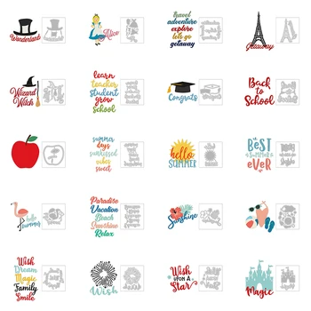 

2020 Hot New Summer Girl Sentiment Words Metal Cutting Dies Graduation Foil and Scrapbooking For Crafts Card Making no stamps