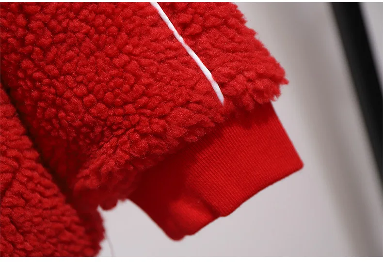 XXL~ 6XL Женская Осенняя Корейская флисовая куртка, зимнее теплое свободное повседневное пальто из искусственной овечьей шерсти размера плюс, женская одежда B684