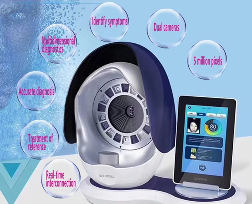 

2019 newest portable skin analyzer facial skin care facial skin analyzer machine with facial analysis system