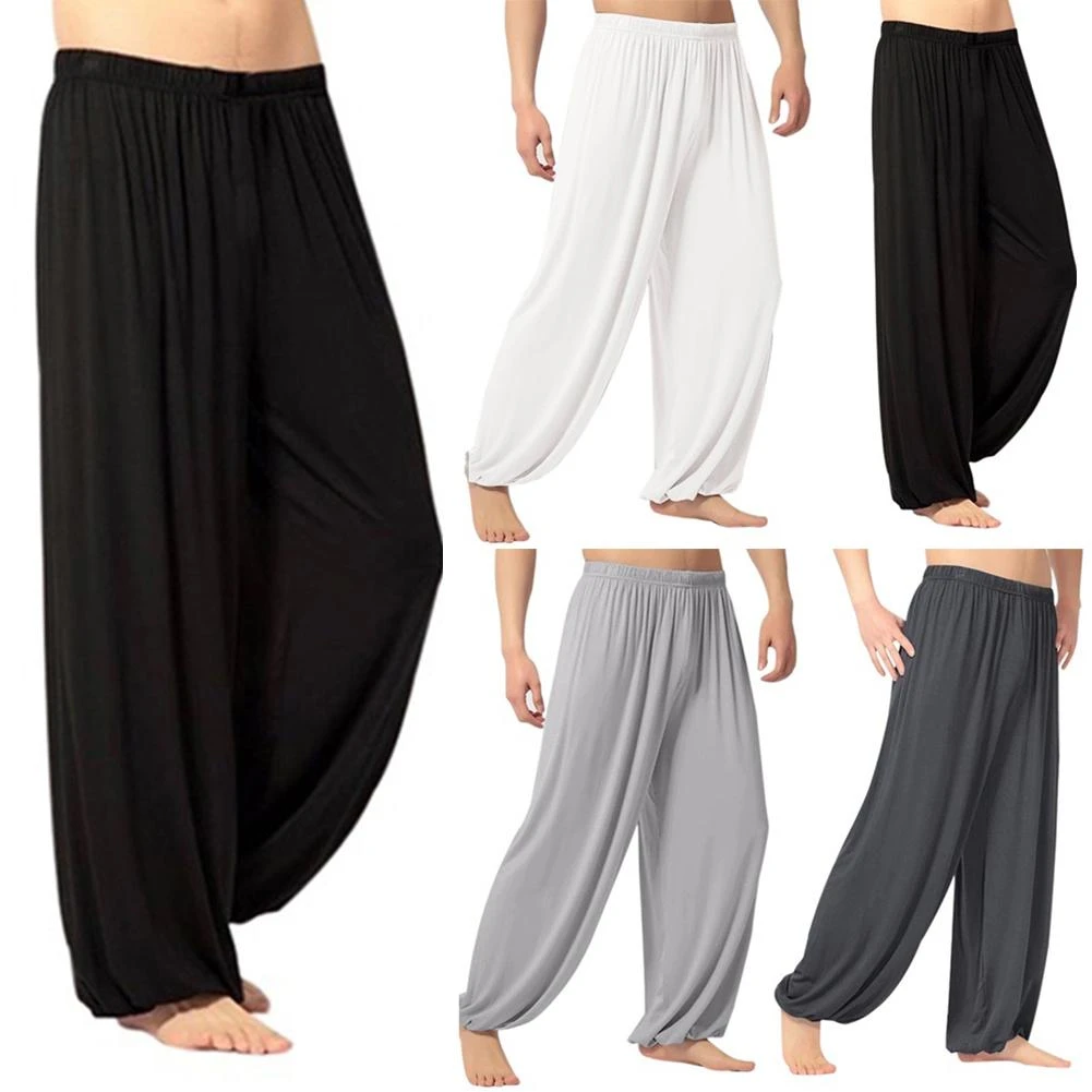 Pantalones de hombre, ropa informal, de sólido, para danza del vientre, Harem, a la moda|Pantalones informales| - AliExpress