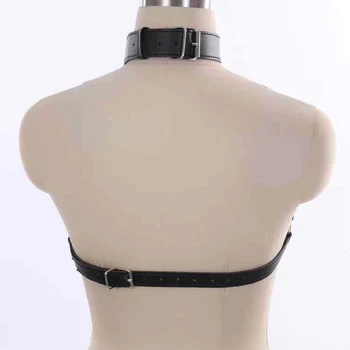 2022 New BDSM Fetish Bondage Collar Body Harness Sex Toys Adult Products For Couples Sex Bondage Belt Chain Slave Breasts Woman 5