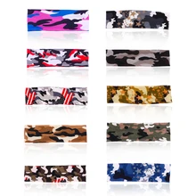 1 шт. Новая Универсальная повязка на голову для йоги, баскетбола, спортзала, спорта, камуфляжная эластичная повязка на голову, дышащая повязка на голову