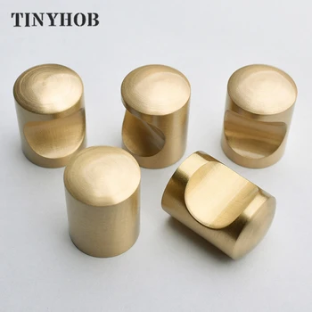

1 pc Solid Brass Cabinet Knobs and Handles Furniture Cupboard Wardrobe Drawer Pull single hole Handles