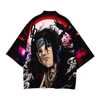 

NARUTO SASUKE 3D Printing Japanese Kimono Uzumaki Uchiha Sasuke Women/Men Fashion Summer Casual Short Sleeve Streetwear