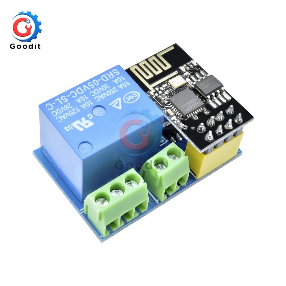 ESP8266 5 в 1CH релейный модуль ESP-01/01 S wifi модуль для Arduino UNO R3 Mega2560 Nano Raspberry Pi умный дом Беспроводная релейная плата - Габаритные размеры: ESP-01 Relay Shield