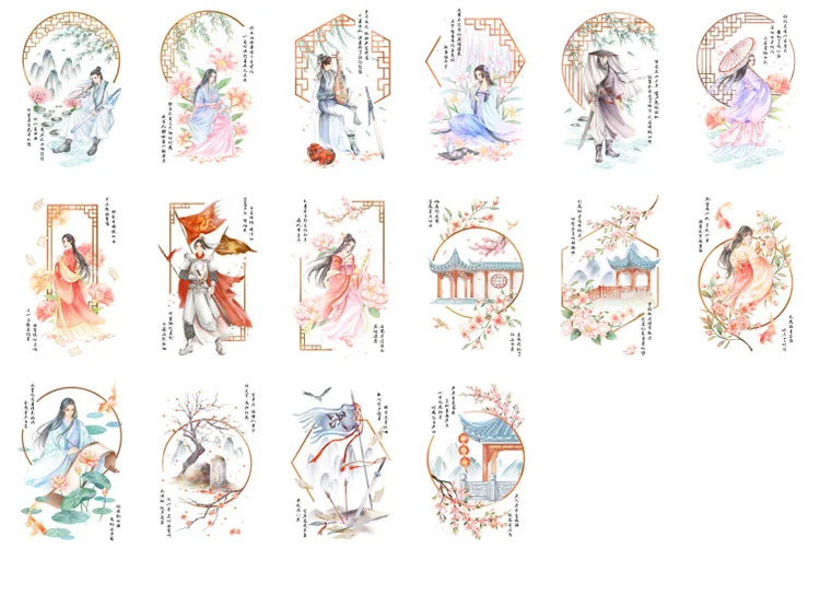 28pcs Small Postcard Cartoon Famous Painting Message Card Writable Bookmark Greeting Lomo Wall Decoration Paper Stationery Gift