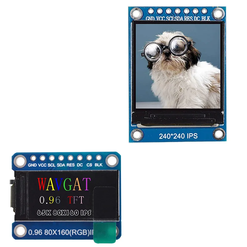 2 шт Ips Spi Hd 65K полноцветный Tft Модуль St7735 привод ЖК IC дисплей 3,3 В Spi интерфейс для Arduino Diy, 0,96 дюймов 8 Pin& 1,3