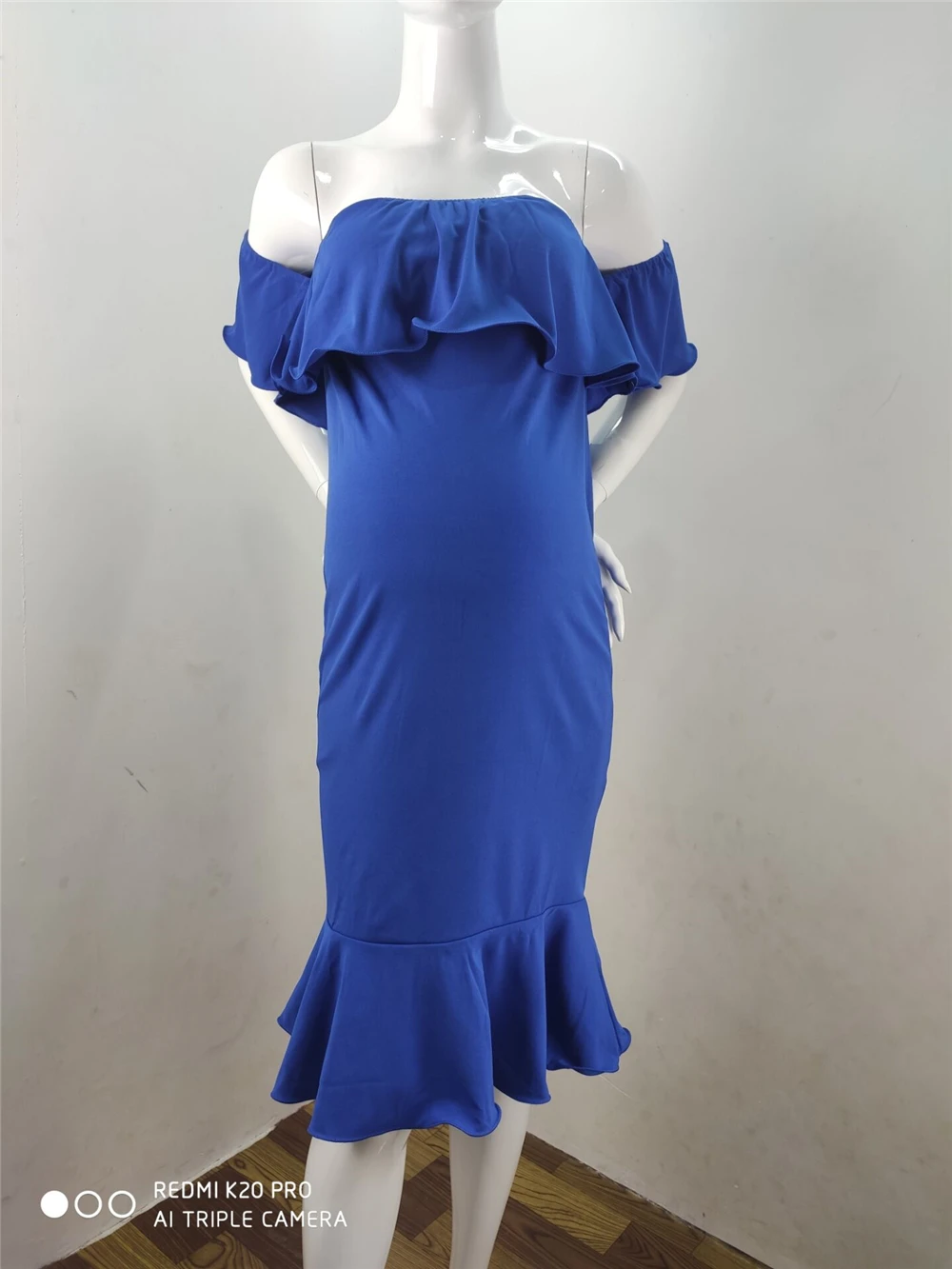 Ruffles Maternity Pregnancy Dress Photography Props Sexy Maternity Clothes For Photo Shoots Pregnant Dresses For Plus Size Women (1)