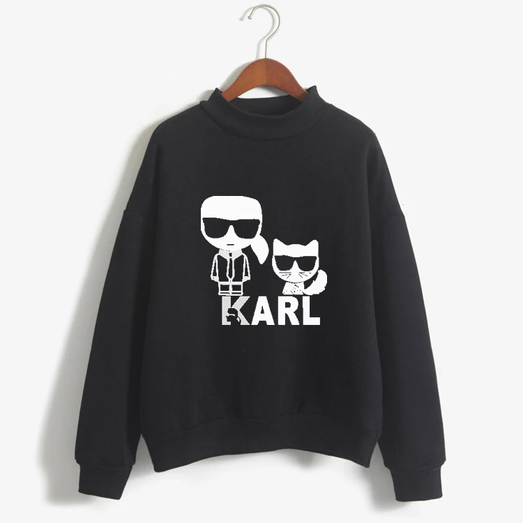 Women Karl Lagerfeld Sweatshirt Karl Casual Hoody Autumn Coat Harajuku  Hoodies Female Crew Neck Casual Fleece Jumper Moletom - Hoodies &  Sweatshirts - AliExpress