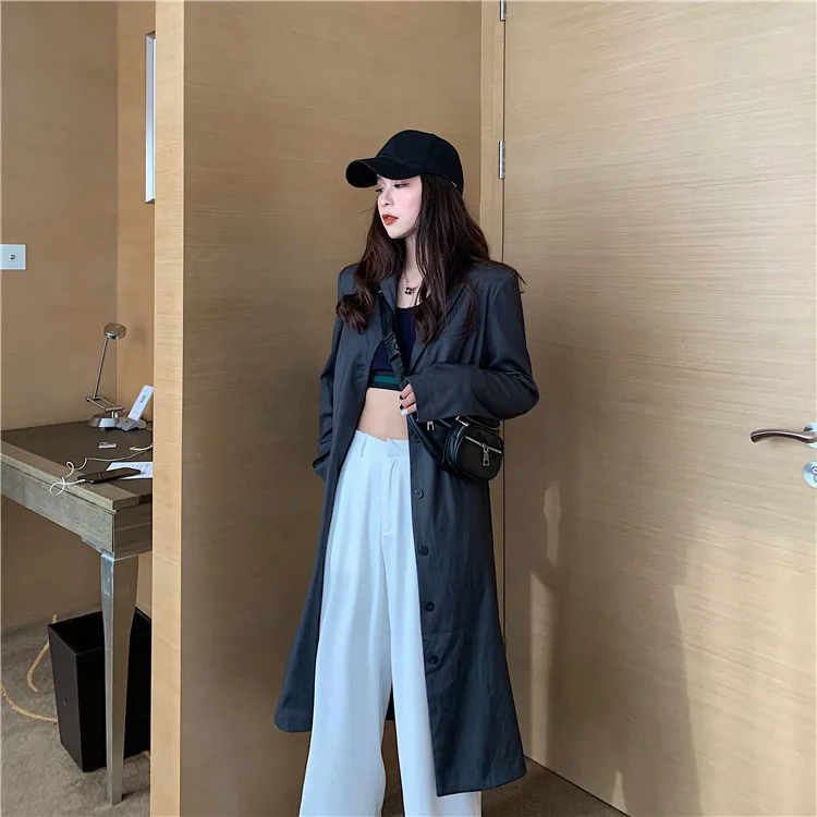 

2019 ~ Retro Loose-Fit Mid-length Lace-up Loose-Fit Contour Super a Suit Jacket