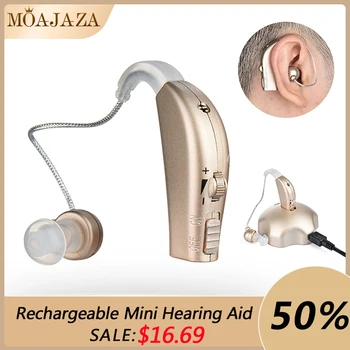 

Rechargeable Mini Hearing Aid USB Ear Hearing Aid Wireless Ear Aids Apparatus for Elderly Mild Moderate Hearing Loss Adjustable