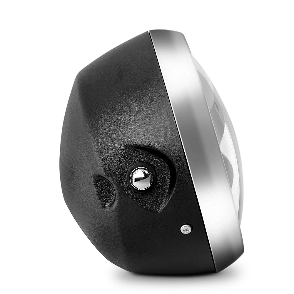 Farol da Motocicleta Drl com Anel de Anjo para Harley Jaer Redondo & lo Lâmpada Sportster Cafe Racer Bobber 7.5 Led oi 9 oi & lo lâmpada drl com anel